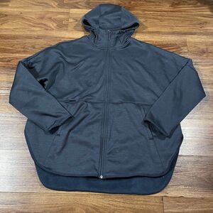 The North Face Women's Large Blue Cozy Slacker Poncho Hoodie Full Zip High Neck